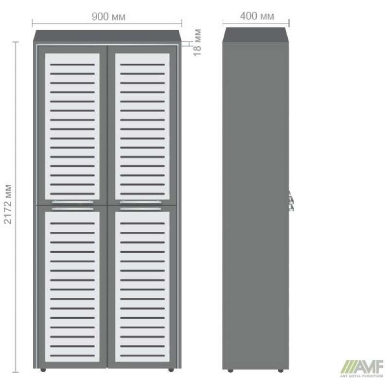 Шафа книжкова Онiкс 900х400х2172 Венге прованс, скло AMF