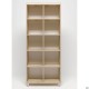 Шафа книжкова відкрита Delta DL-901 (864х420х2078мм) Блеквуд Ячмінний / Опора білий беж AMF
