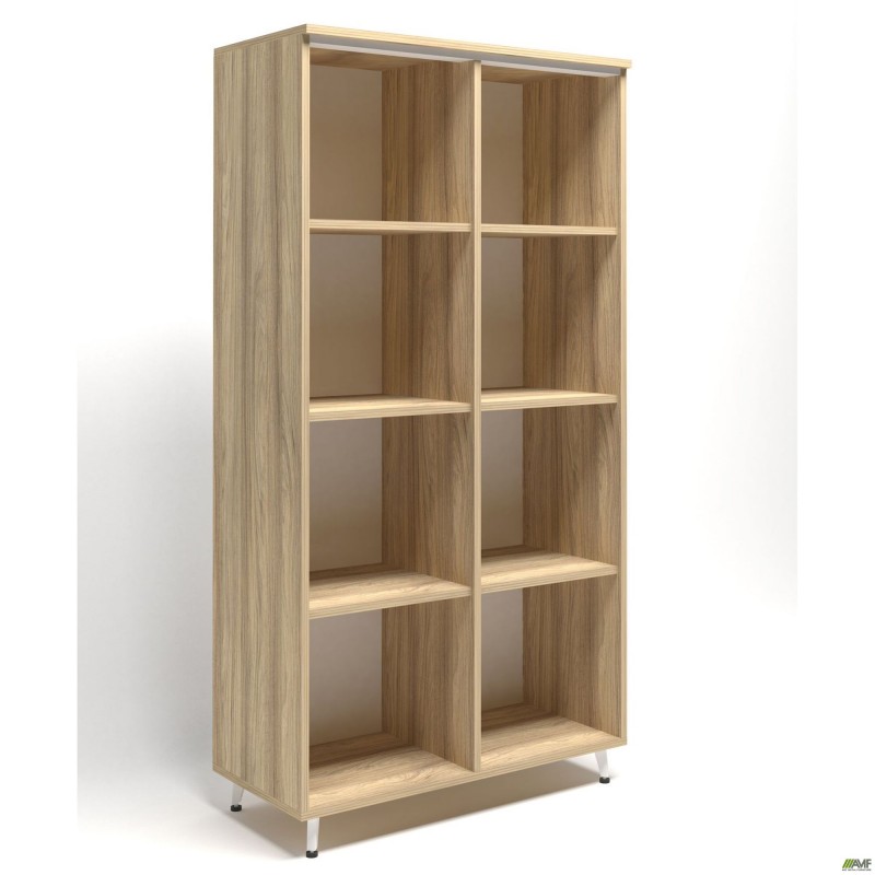 Шафа книжкова відкритий Delta DL-902 (864х420х1685мм) Блеквуд Ячмінний / Опора білий беж AMF