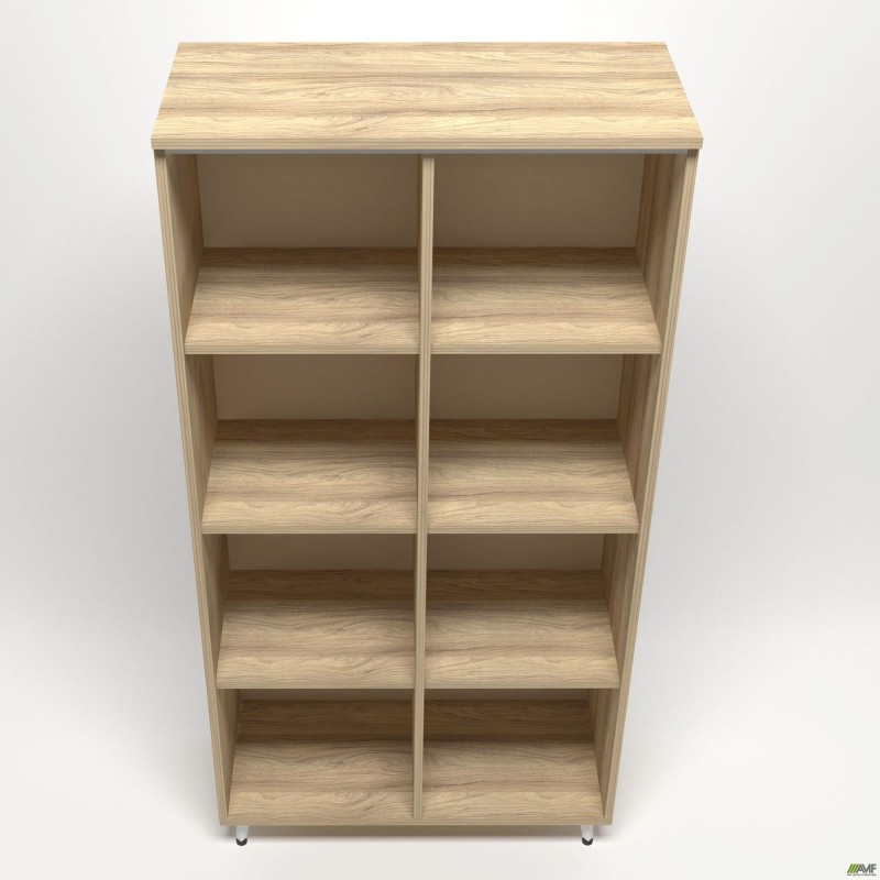 Шафа книжкова відкритий Delta DL-902 (864х420х1685мм) Блеквуд Ячмінний / Опора білий беж AMF