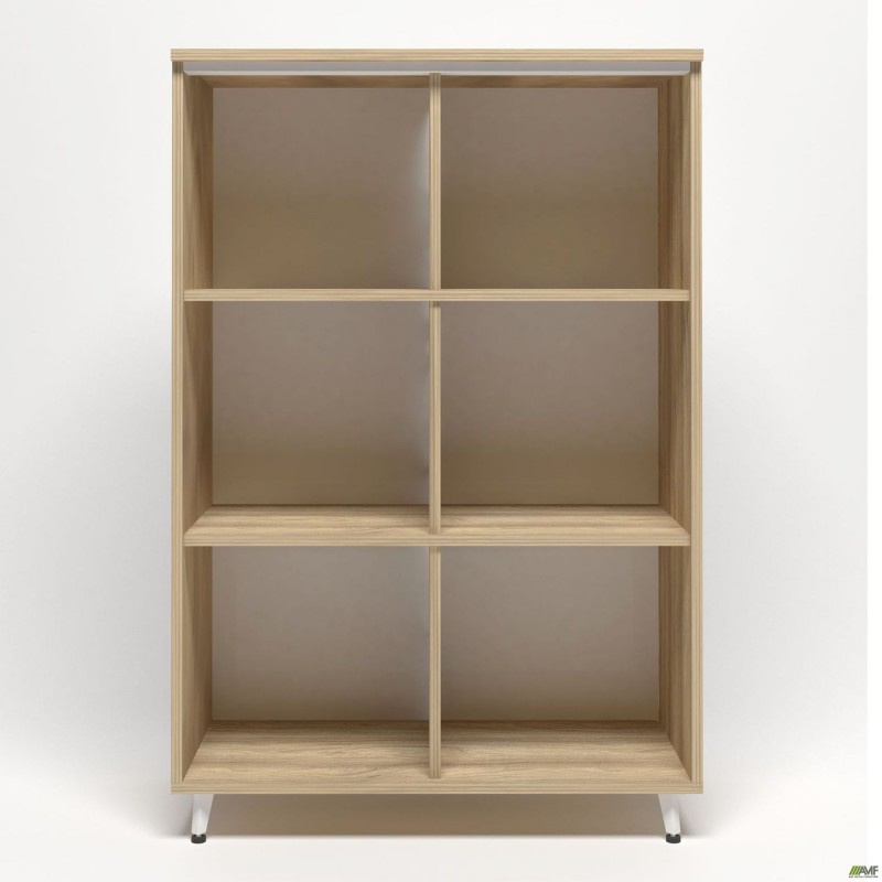 Шафа книжкова відкритий Delta DL-903 (864х420х1292мм) Блеквуд Ячмінний / Опора білий беж AMF