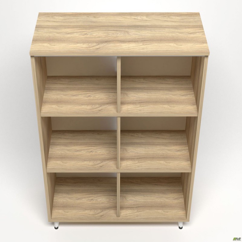 Шафа книжкова відкритий Delta DL-903 (864х420х1292мм) Блеквуд Ячмінний / Опора білий беж AMF