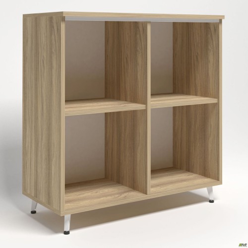 Шафа книжкова відкритий Delta DL-904 (864х420х909мм) Блеквуд Ячмінний / Опора білий беж AMF