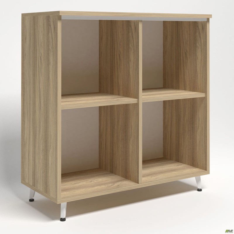 Шафа книжкова відкритий Delta DL-904 (864х420х909мм) Блеквуд Ячмінний / Опора білий беж AMF