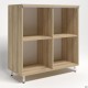 Шафа книжкова відкритий Delta DL-904 (864х420х909мм) Блеквуд Ячмінний / Опора білий беж AMF