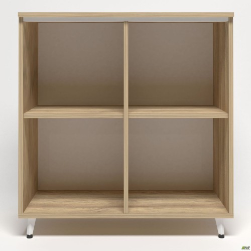 Шафа книжкова відкритий Delta DL-904 (864х420х909мм) Блеквуд Ячмінний / Опора білий беж AMF