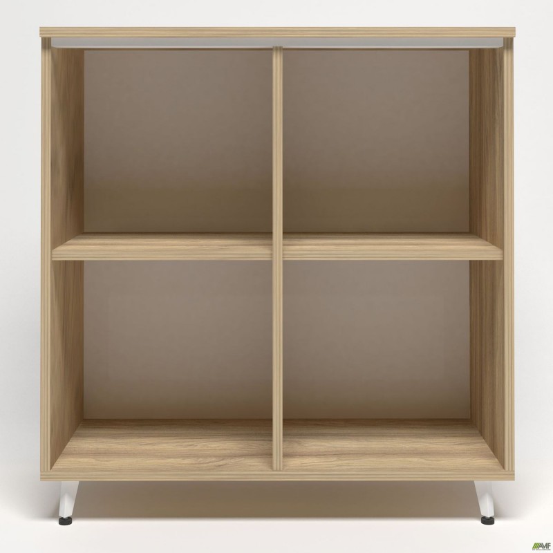 Шафа книжкова відкритий Delta DL-904 (864х420х909мм) Блеквуд Ячмінний / Опора білий беж AMF