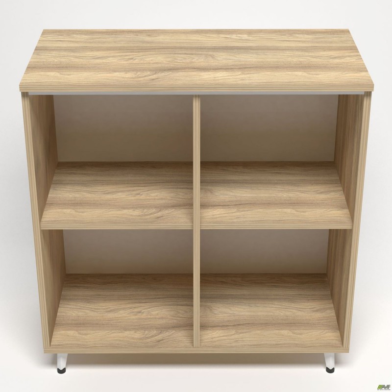 Шафа книжкова відкритий Delta DL-904 (864х420х909мм) Блеквуд Ячмінний / Опора білий беж AMF