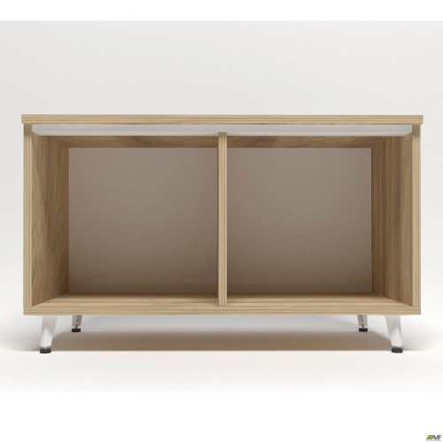 Шафа книжкова відкритий Delta DL-905 (864х420х516мм) Блеквуд Ячмінний / Опора білий беж AMF