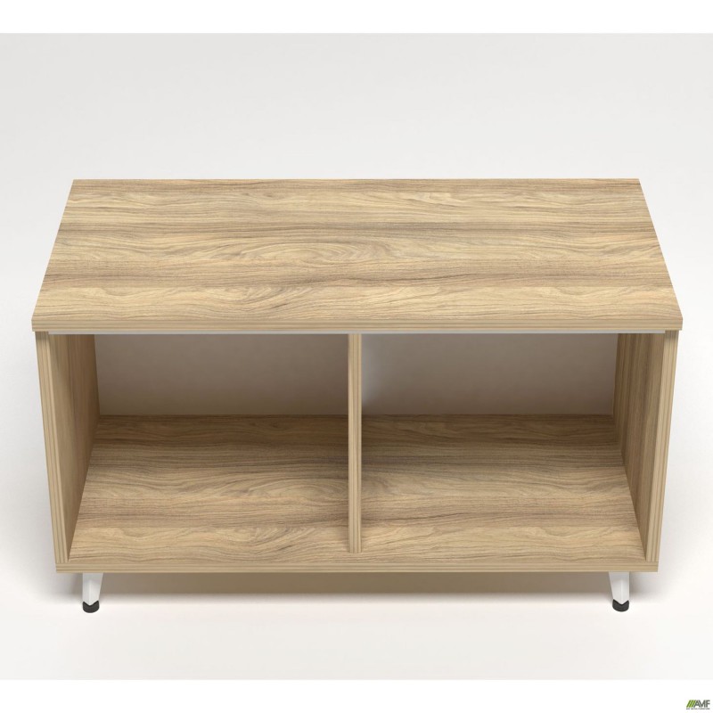 Шафа книжкова відкритий Delta DL-905 (864х420х516мм) Блеквуд Ячмінний / Опора білий беж AMF