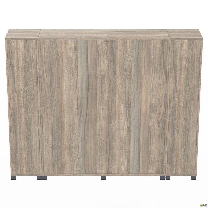 Шафа комбінована з підсвічуванням SIG-604-1 (2400х420х1900мм) Опори Чорний графіт/В'яз Ліберті AMF