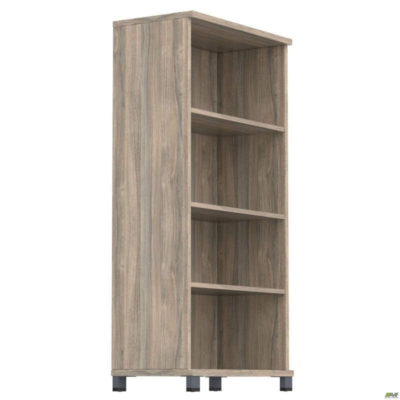 Шафа відкрита SIG-12 (800х420х1600мм) Опора чорний графіт/В'яз Ліберті Димчастий AMF