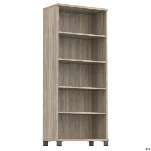 Шафа відкрита SIG-601 (800х420х1900мм) Опора Чорний графіт/В'яз Ліберті Димчастий AMF