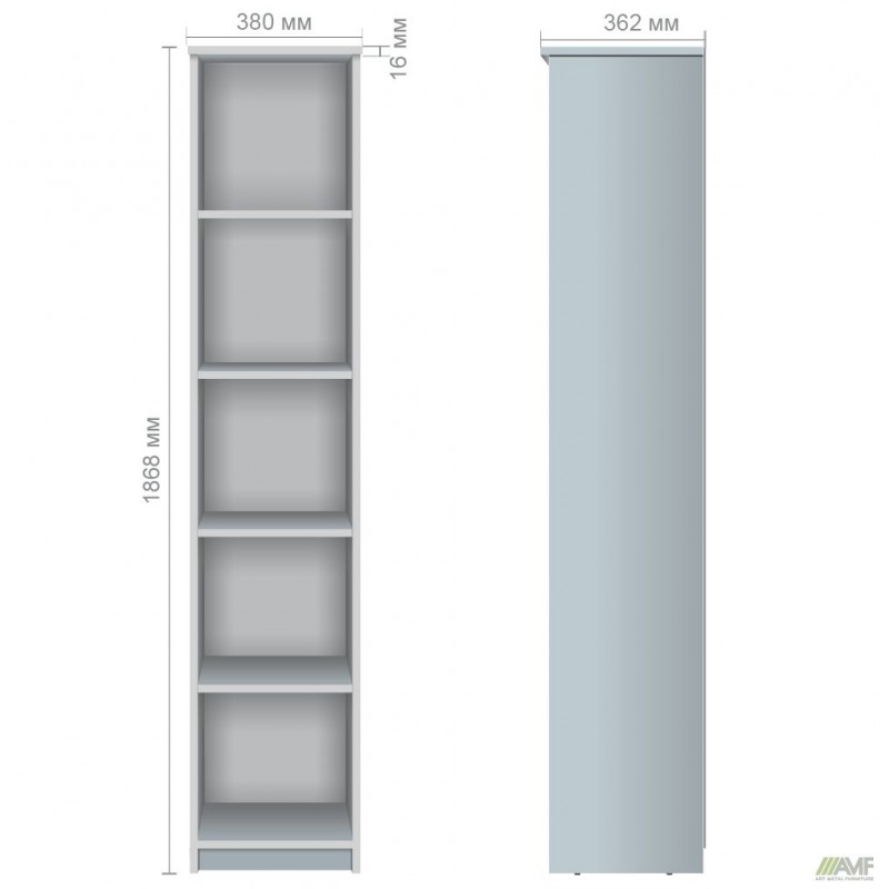 Шафа відкрита ОМ-610 (380х362х1868Н) Дуб Сонома AMF
