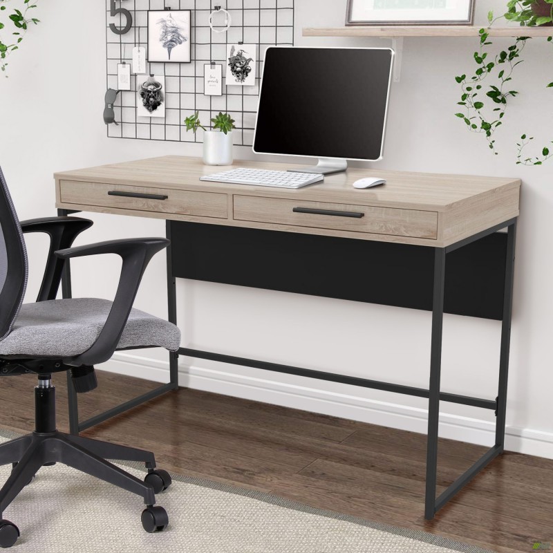 Стіл Campari Cr1200 (1200х500х800Н) чорний/Дуб Сонома AMF