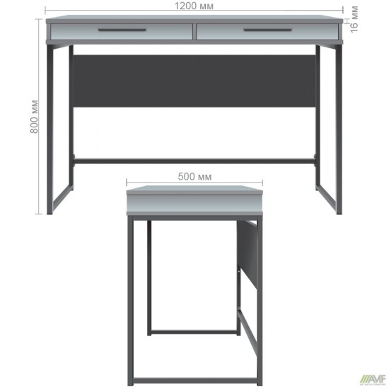 Стіл Campari Cr1200 (1200х500х800Н) чорний/Дуб Сонома AMF Стіл Campari Cr1200 (1200х500х800Н) чорний/Дуб Сонома AMF