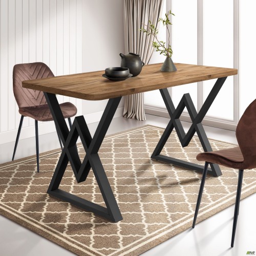 Стіл Daisy 1400 (1380х670хН770) чорний графіт/Дуб Ліворно AMF