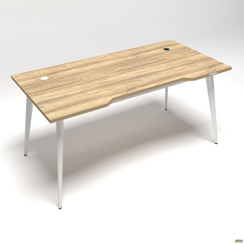 Стіл Delta DL-106 (1590х800х750мм) Блеквуд Ячмінний / Каркас білий AMF