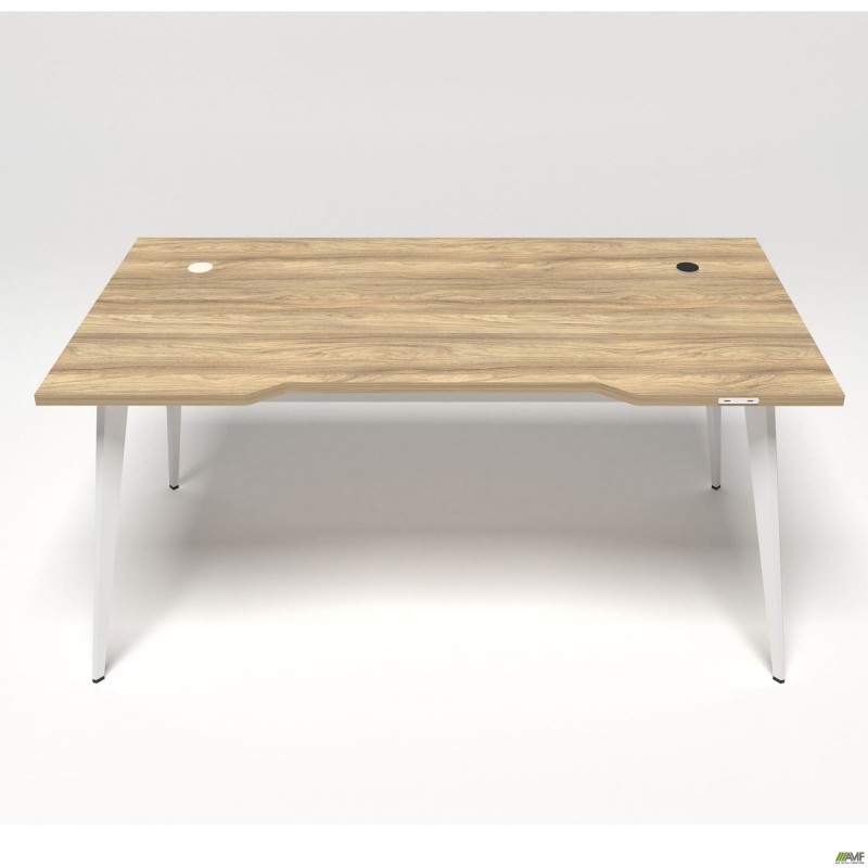 Стіл Delta DL-106 (1590х800х750мм) Блеквуд Ячмінний / Каркас білий AMF