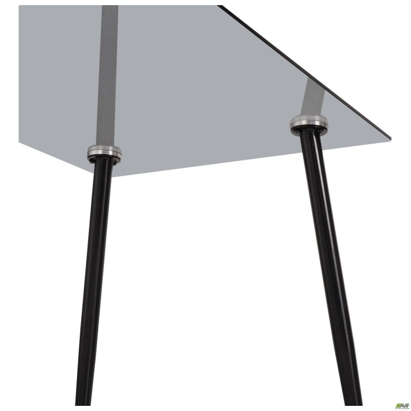 Стіл Umberto чорний/скло тоноване сіре AMF