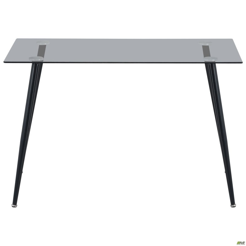 Стіл Umberto чорний/скло тоноване сіре AMF