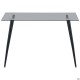 Стіл Umberto чорний/скло тоноване сіре AMF