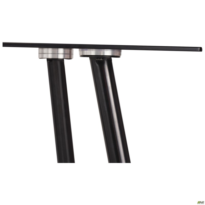 Стіл Umberto чорний/скло тоноване сіре AMF