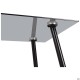 Стіл Umberto чорний/скло тоноване сіре AMF
