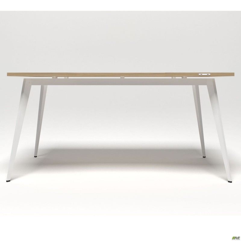 Стіл + USB Delta DL-106 (1590х800х750мм) Блеквуд Ячмінний / Каркас білий AMF
