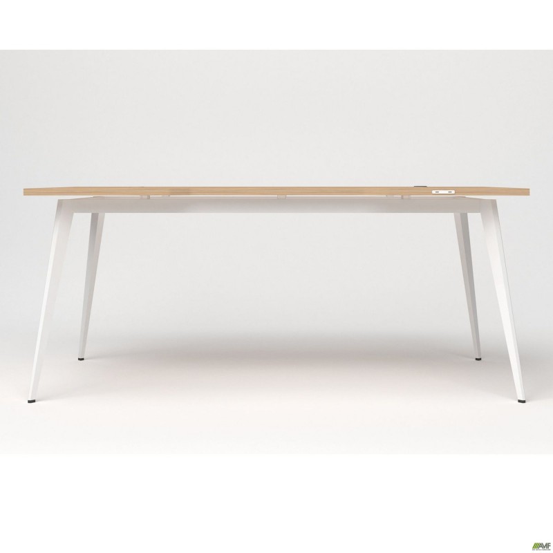 Стіл + USB Delta DL-107 (1790х900х750мм) Блеквуд Ячмінний / Каркас білий AMF