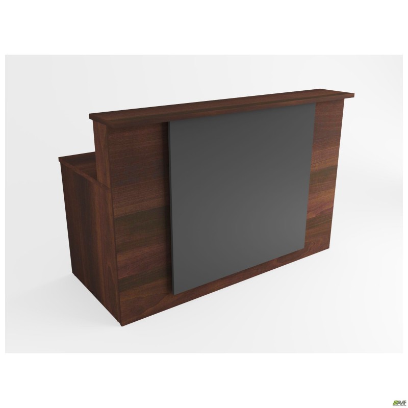 Стіл для рецепції МГ-511 (1600х790х1075мм) горіх темний/ вставка антрацит AMF