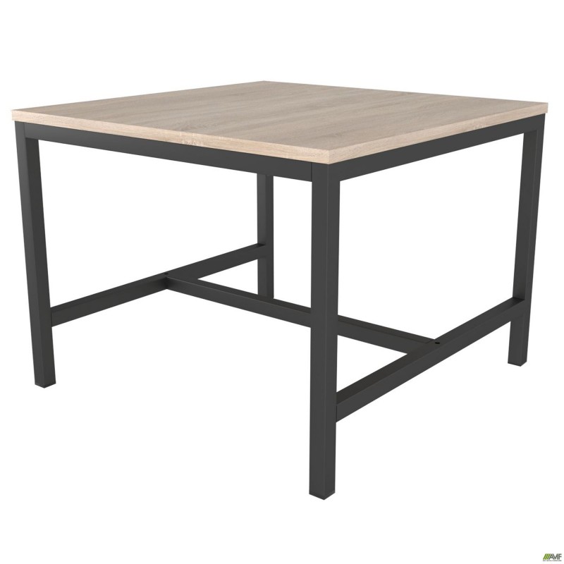 Стіл журнальний Triton (600х600х456) Дуб Сонома/Чорний графіт AMF