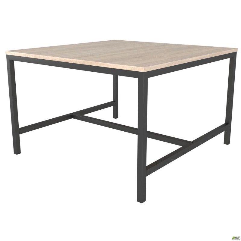 Стіл журнальний Triton (800х800х516) Дуб Сонома/Чорний графіт AMF