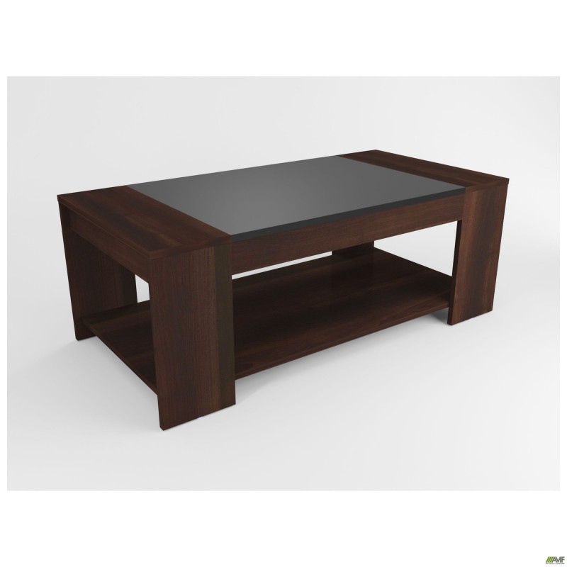 Стіл журнальний МГ-315 (1200х600х450мм) горіх темний/ вставка антрацит AMF