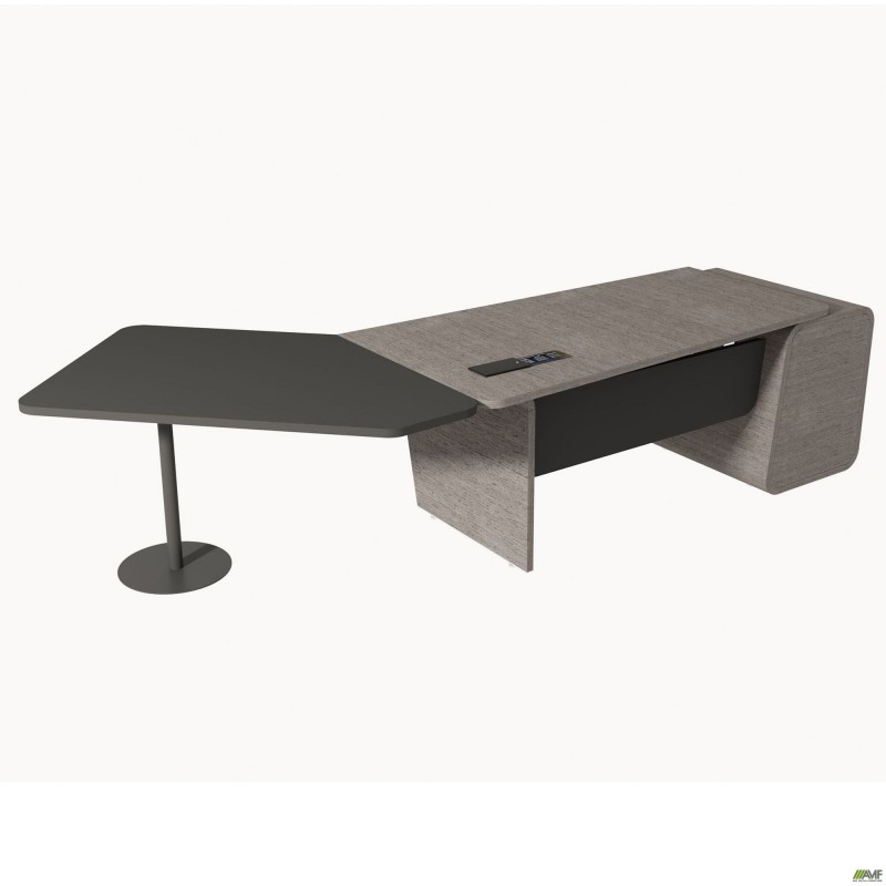 Стіл керівника AT-101 (3210х1456х770) Венге сірий /графіт/чорний графіт AMF