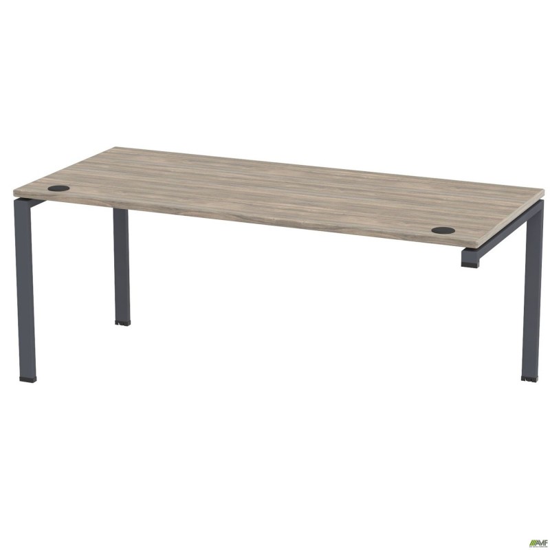 Стіл керівника SIG-221L (1800х800х750мм) Чорний графіт/В'яз Ліберті Димчастий AMF