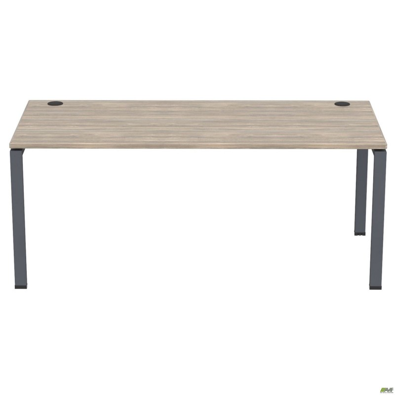 Стіл керівника SIG-221L (1800х800х750мм) Чорний графіт/В'яз Ліберті Димчастий AMF