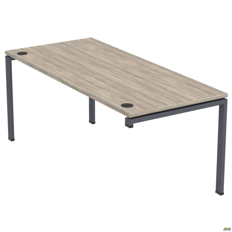 Стіл керівника SIG-221L (1800х800х750мм) Чорний графіт/В'яз Ліберті Димчастий AMF