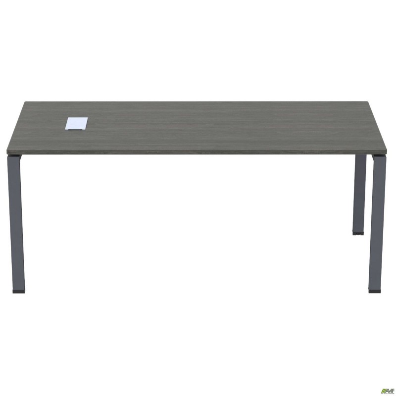 Стіл керівника із фрезеруванням під розетку М203 SIG-221R (1800х800х750мм) Чорний графіт/В'яз Ліберті AMF