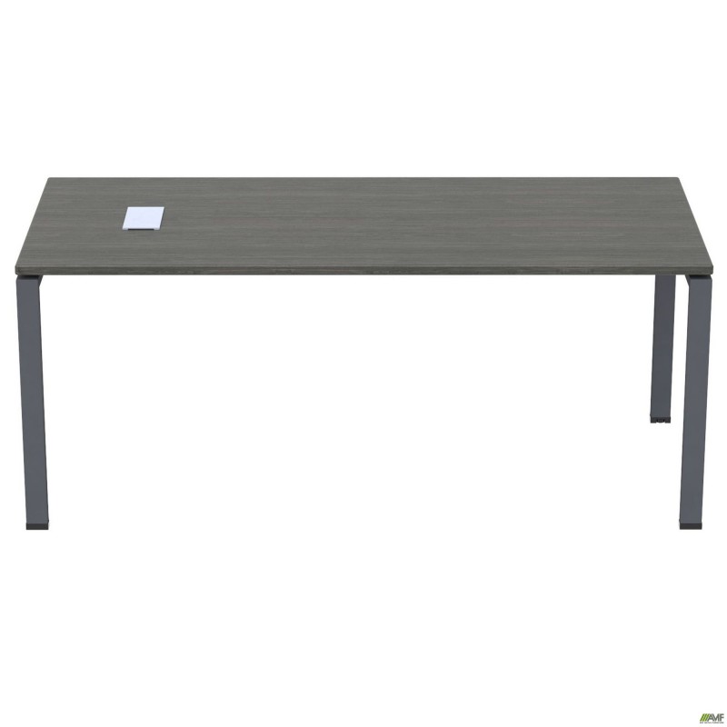 Стіл керівника із фрезеруванням під розетку М203 SIG-222R (2000х800х750мм) Чорний графіт/В'яз Ліберті AMF