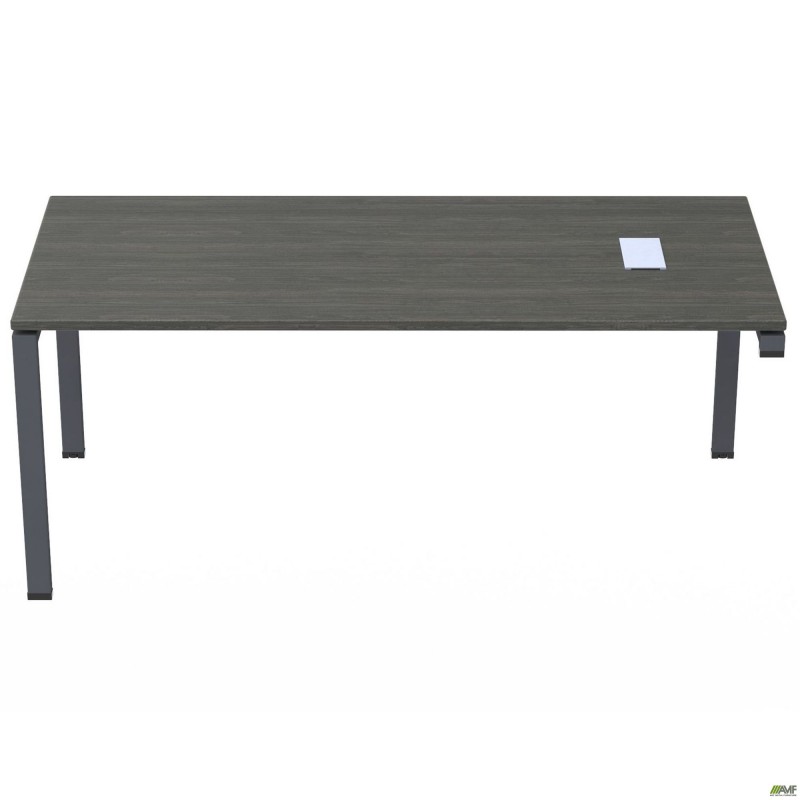 Стіл керівника із фрезеруванням під розетку М203 SIG-222R (2000х800х750мм) Чорний графіт/В'яз Ліберті AMF