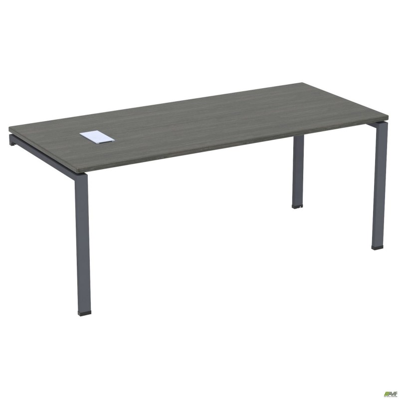 Стіл керівника з фрезеруванням під розетку М203 SIG-220R (1587х800х750мм) Чорний графіт/В'яз Ліберті AMF