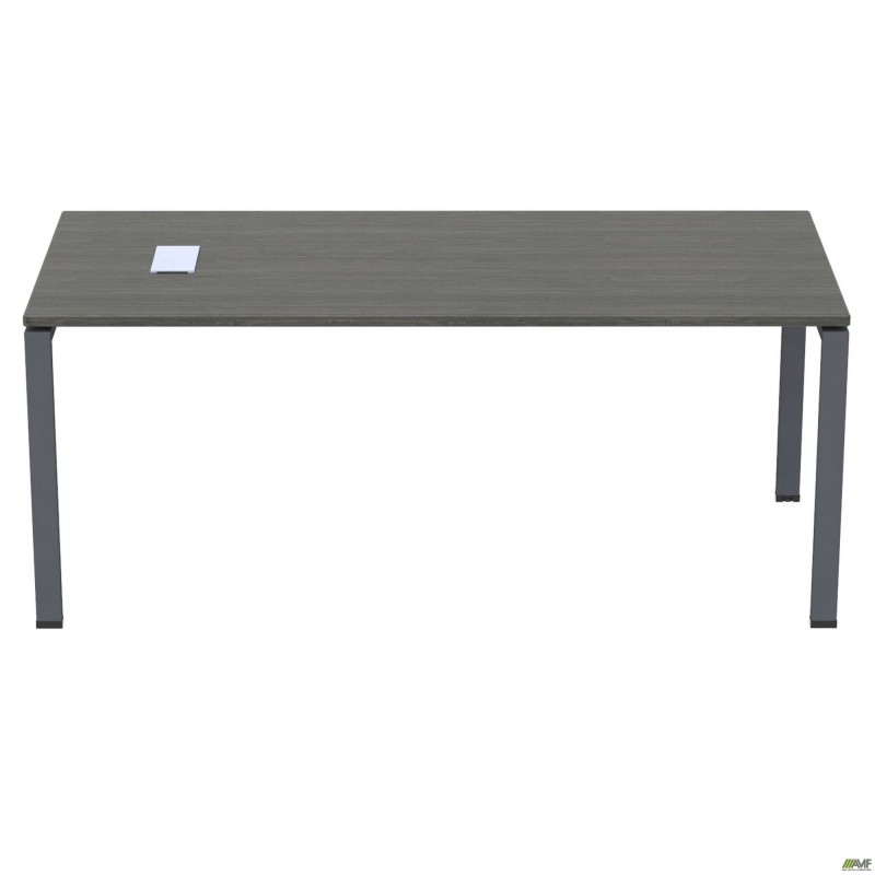 Стіл керівника з фрезеруванням під розетку М203 SIG-220R (1587х800х750мм) Чорний графіт/В'яз Ліберті AMF