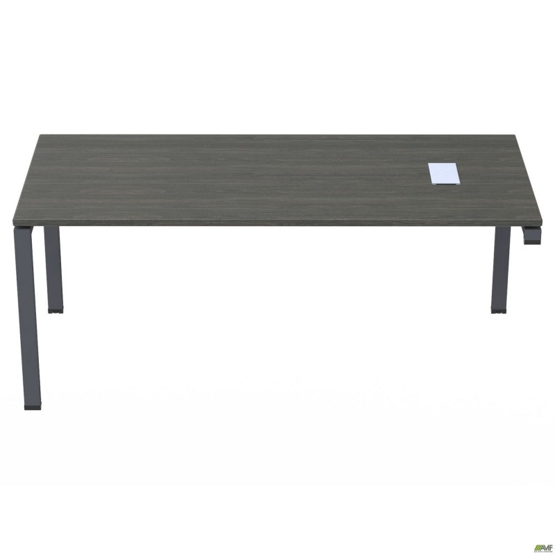 Стіл керівника з фрезеруванням під розетку М203 SIG-220R (1587х800х750мм) Чорний графіт/В'яз Ліберті AMF