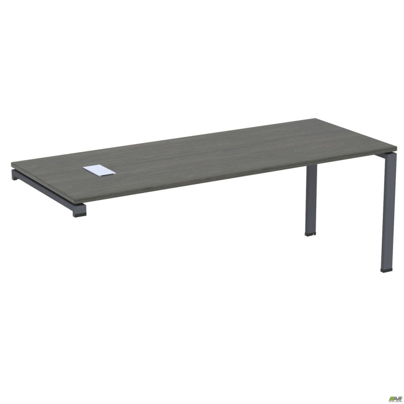 Стіл керівника з фрезеруванням під розетку М203 SIG-223 (1587х800х750мм) Чорний гр/Блеквуд Ячмінний AMF