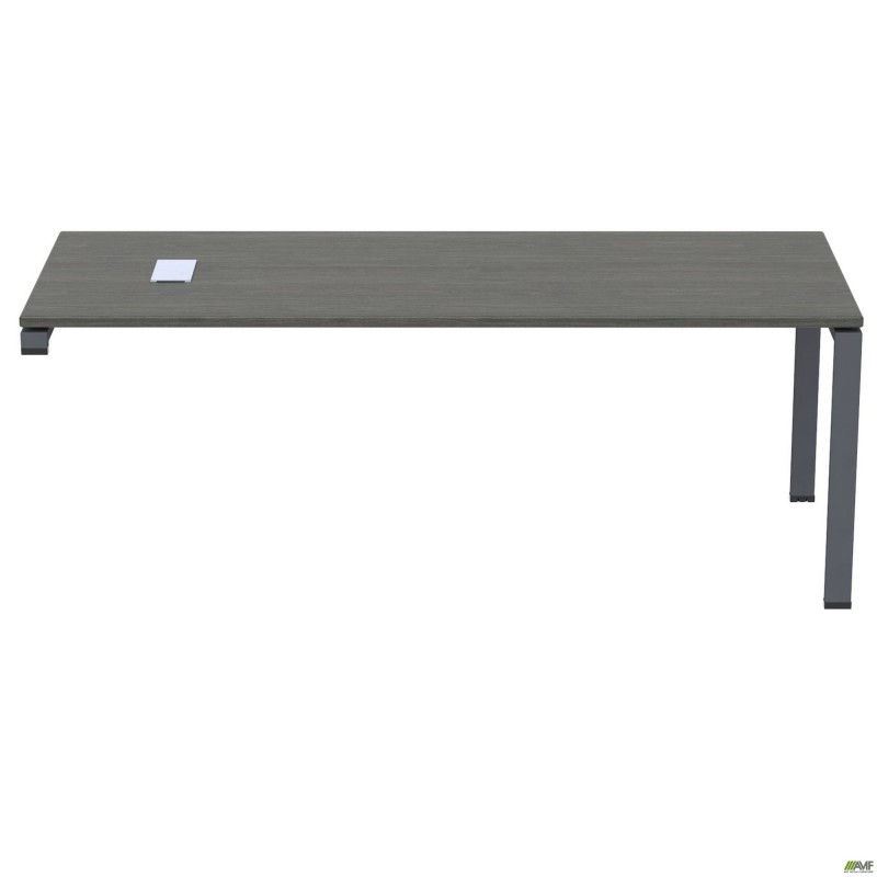 Стіл керівника з фрезеруванням під розетку М203 SIG-223 (1587х800х750мм) Чорний гр/Блеквуд Ячмінний AMF