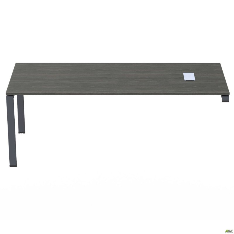 Стіл керівника з фрезеруванням під розетку М203 SIG-223 (1587х800х750мм) Чорний гр/Блеквуд Ячмінний AMF