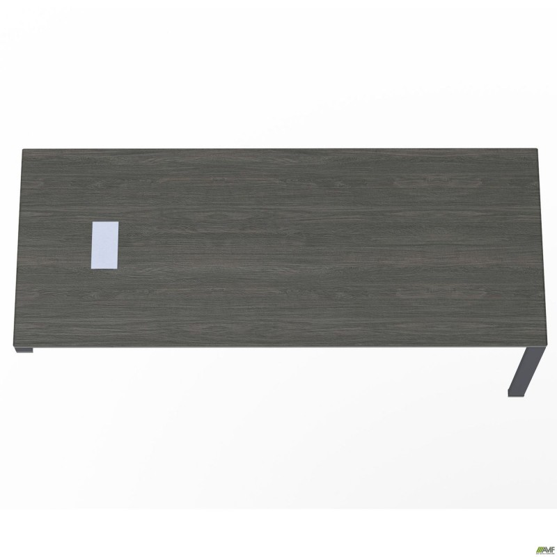 Стіл керівника з фрезеруванням під розетку М203 SIG-223 (1587х800х750мм) Чорний гр/Блеквуд Ячмінний AMF