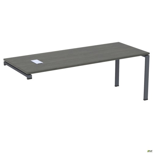 Стіл керівника з фрезеруванням під розетку М203 SIG-224 (1800х800х750мм) Чорний граф/Блеквуд Ячмен AMF