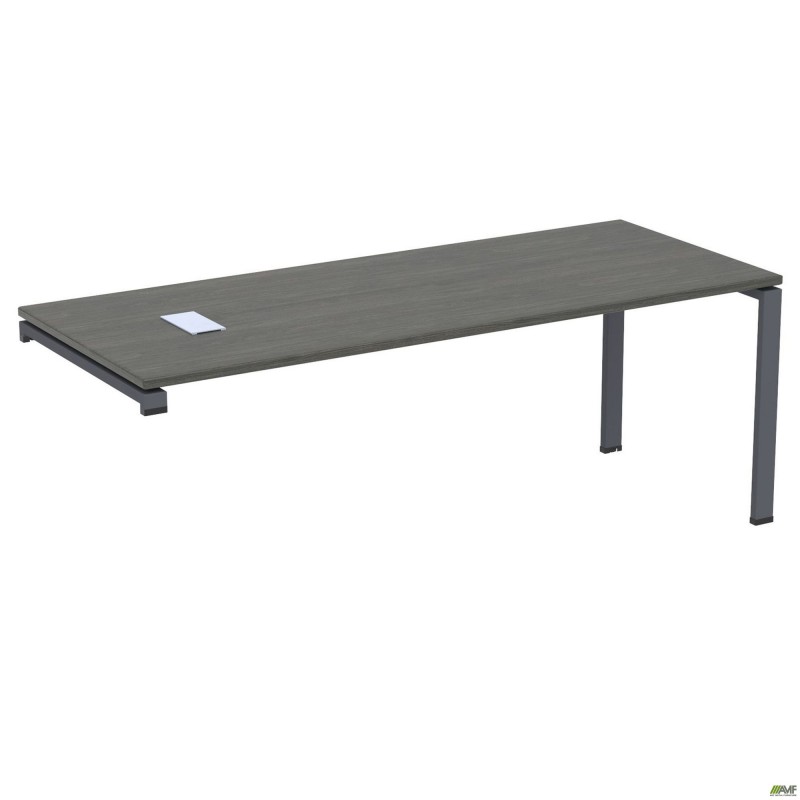 Стіл керівника з фрезеруванням під розетку М203 SIG-224 (1800х800х750мм) Чорний граф/Блеквуд Ячмен AMF